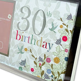 Large Silver Plated 4 x 6 30th Birthday