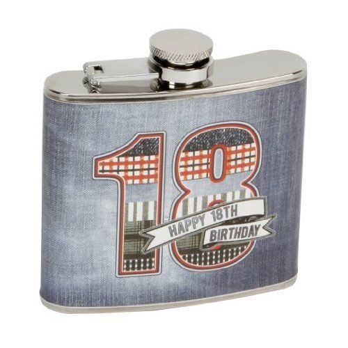 Laura Darrington Denim Collection 18thBirthday Hipflask (LD12418)