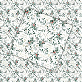 Pack of 8 Santa Snowflake Holly Christmas Gift Wrapping Paper Sheets