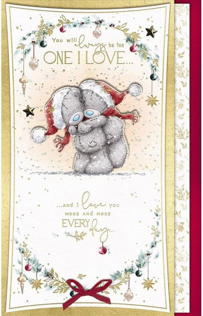 Bears Hugging In Snow One I Love Handmade Christmas Card