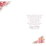 Watercolour Flowers Grandma Birthday Card