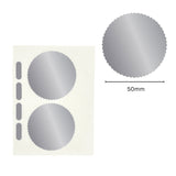 Pack of 6 Silver Foil Company Seals Labels 50mm