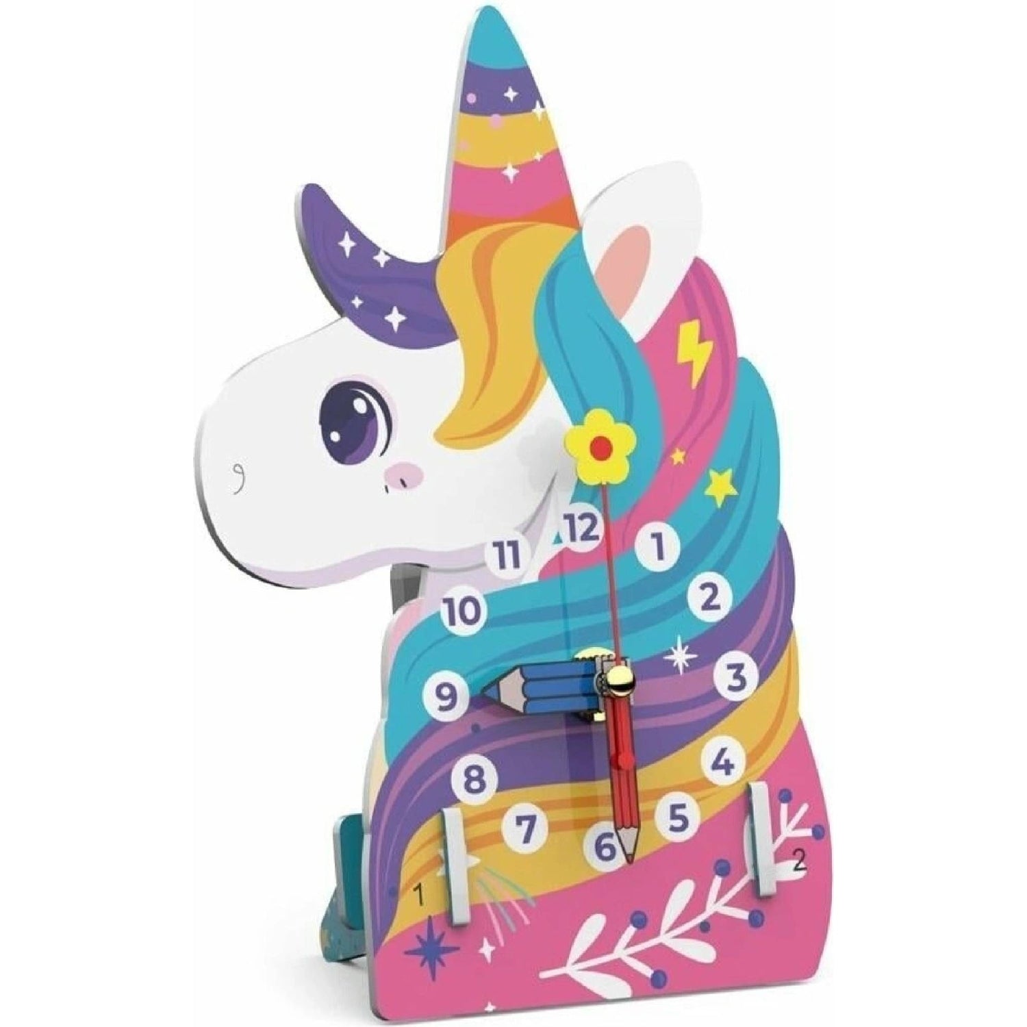 DIY Unicorn Clock Craft & Learning Educational Stem Toy with Instruction Book