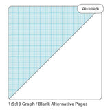 Rhino A4 100 Page 10mm Graph Ruling with Plain on Reverse Graph Pad