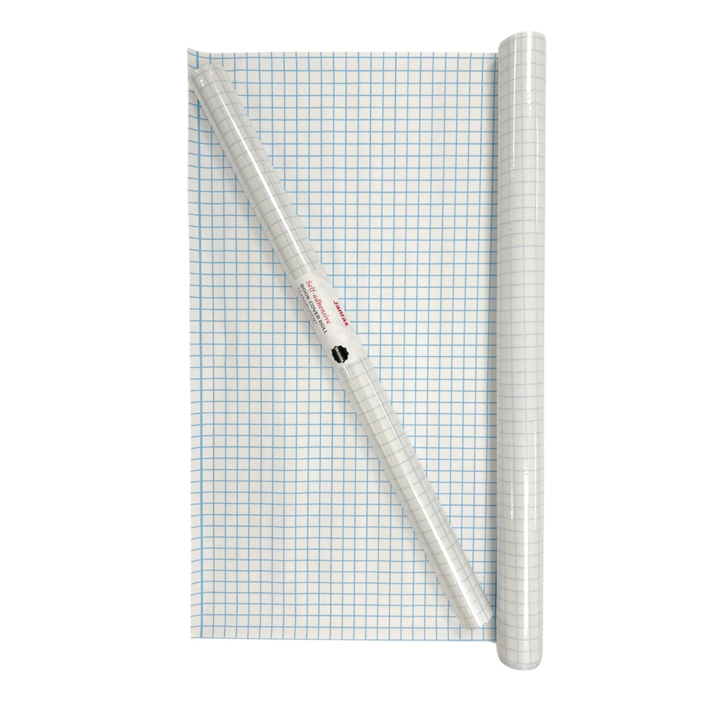 Janrax 50cm x 1m Clear Glossy CPP 0.06mm Thick Self-Adhesive Book Cover Roll