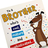 Dog Illustration Pop Up Design Funny Brother Birthday Card