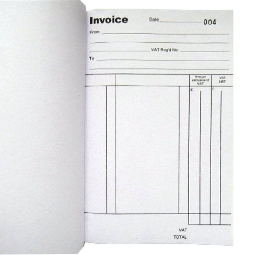 A5 80 Number Sheets Invoice Book