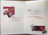 Nice Verse Gold Foil Quality New Xmas Greeting Card - MUM AT CHRISTMAS 