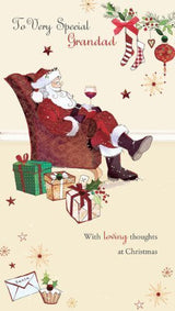" To A Very Special Grandad " Handmade Christmas Card 