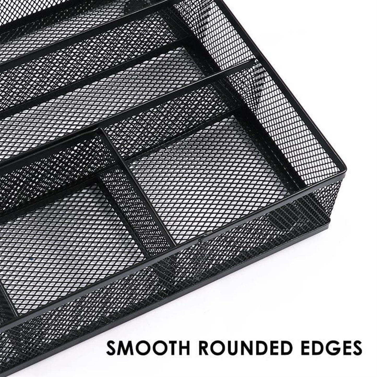 5 Sorter Drawer Mesh Desk File Black Organizer 30 x 21.5 x 6cm