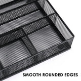 5 Sorter Drawer Mesh Desk File Black Organizer 30 x 21.5 x 6cm