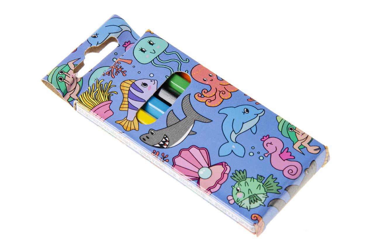 6 Pieces Sea Animals Colored Pencils 9cm
