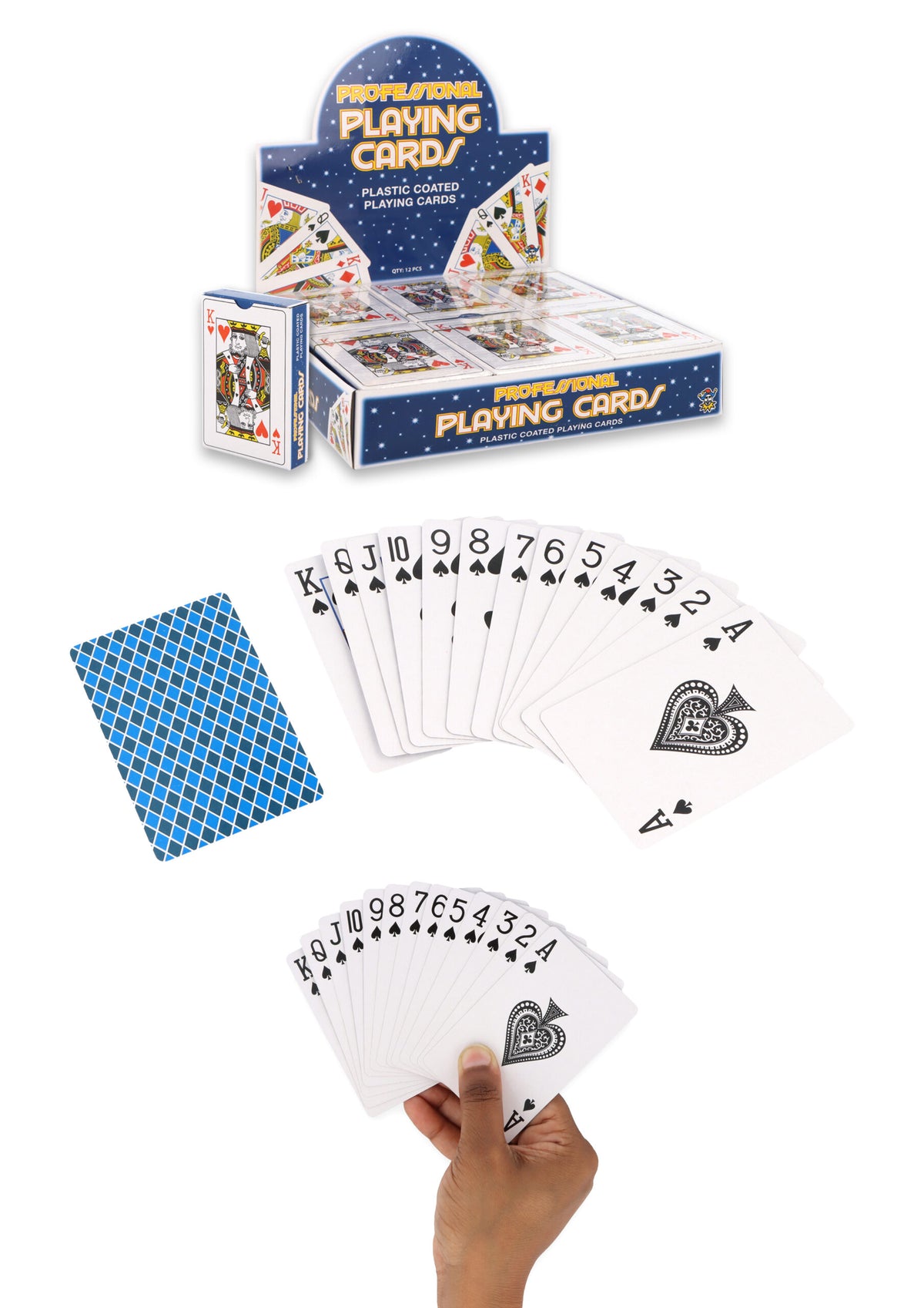 Plastic Coated Playing Cards (9x6cm)