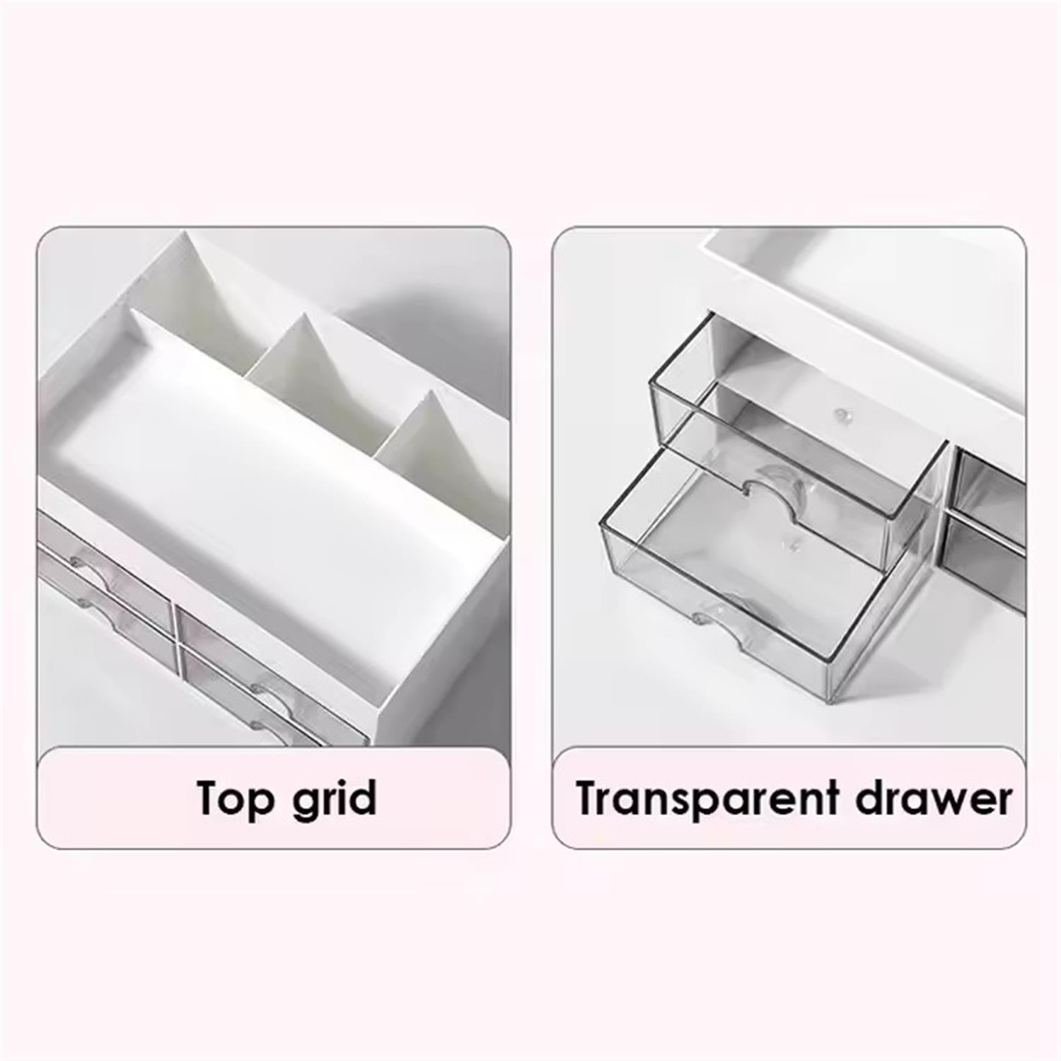 Plastic Stationery Desktop Storage Box 14.5 x 21 x 12.5cm