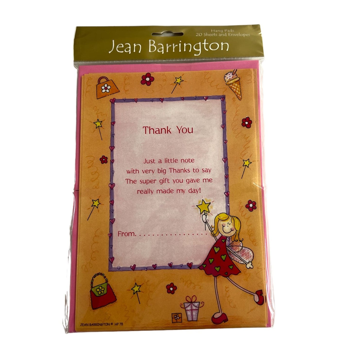 Pack of 20 Girls Fairy Thank You Sheets