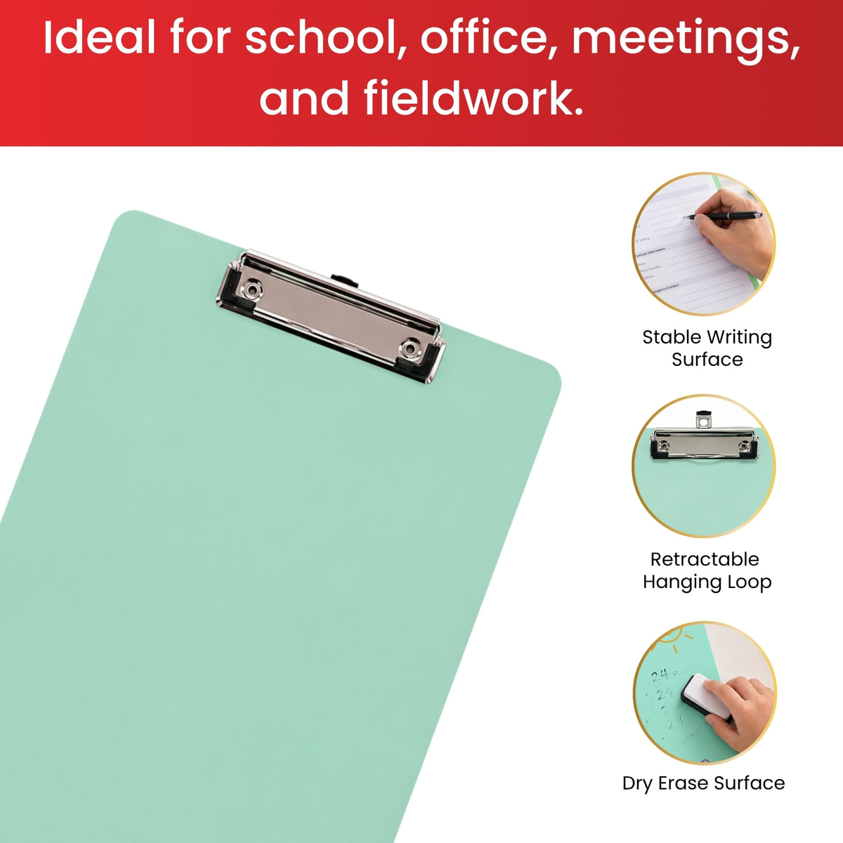 Rigid Mdf A4 Erasable Yellow Whiteboard Clipboard