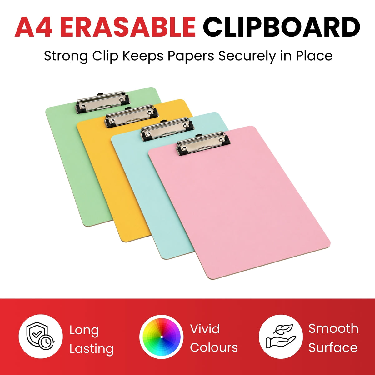 Rigid Mdf A4 Erasable Green Whiteboard Clipboard