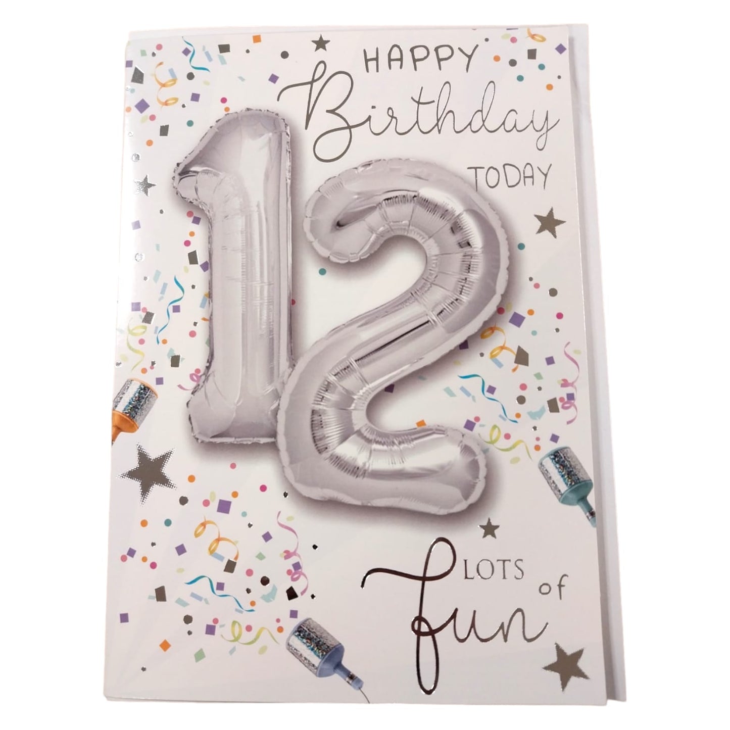 Happy Birthday 12 today Have fun Balloon Boutique Greeting Card