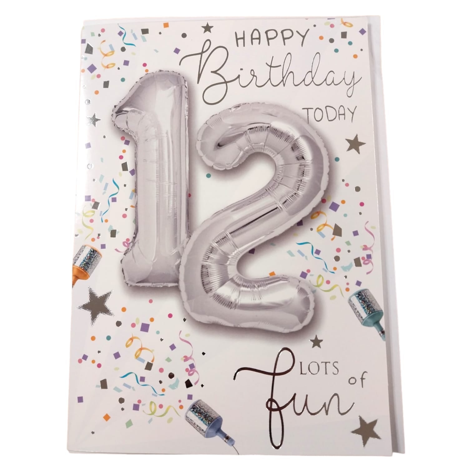 Happy Birthday 12 today Have fun Balloon Boutique Greeting Card