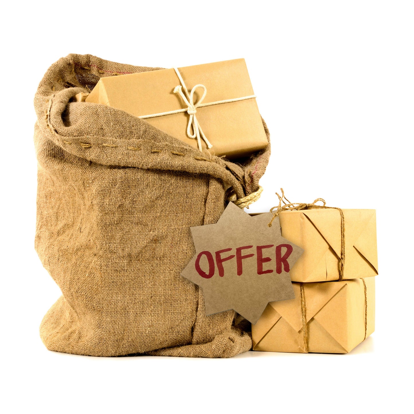 Pack of 20 Brown Kraft Stars 150 x 150mm