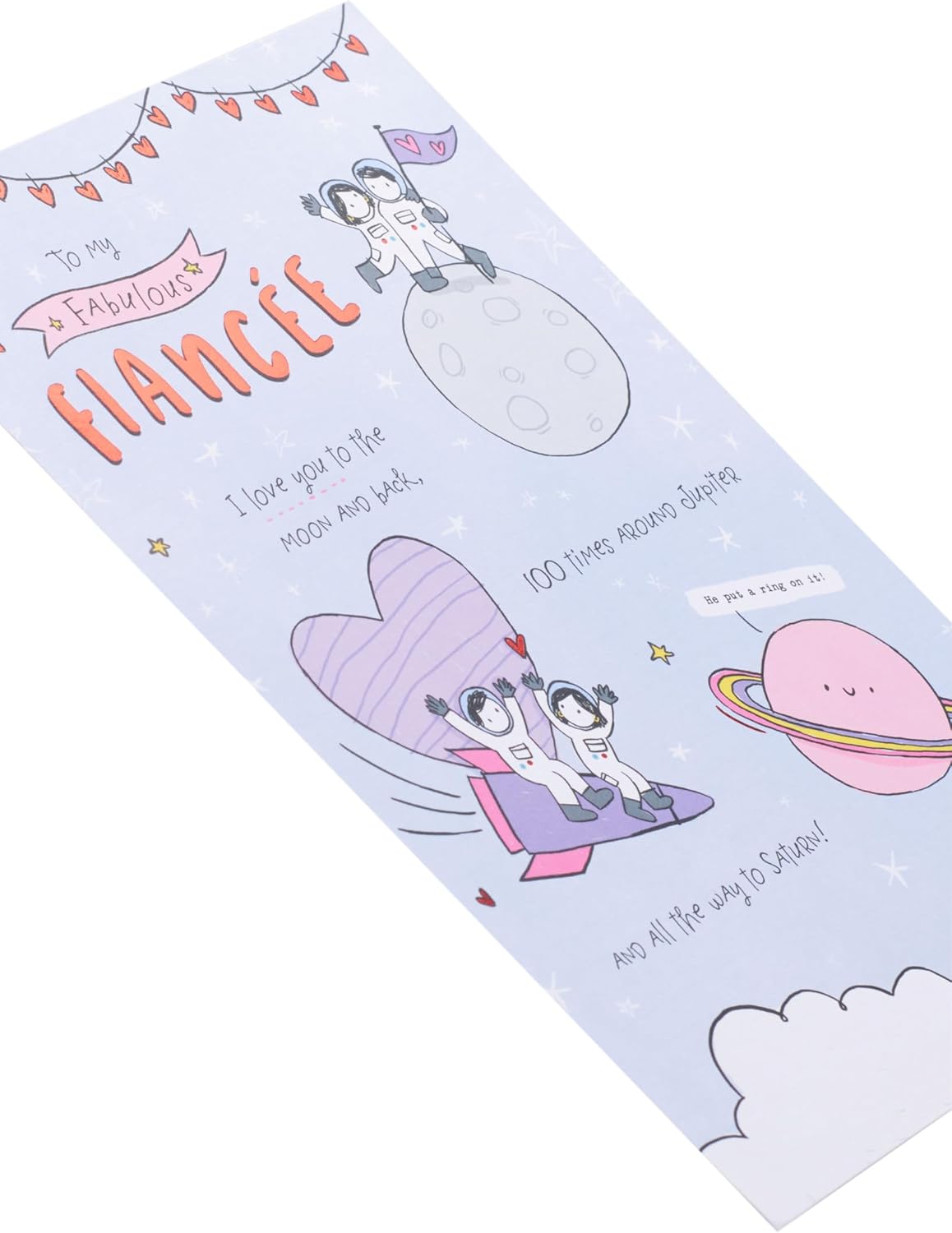 Cute Sketch Design Fiancée Valentine's Day Card