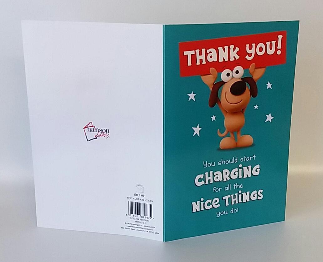 Thank You Humour Nice Things Greeting Card