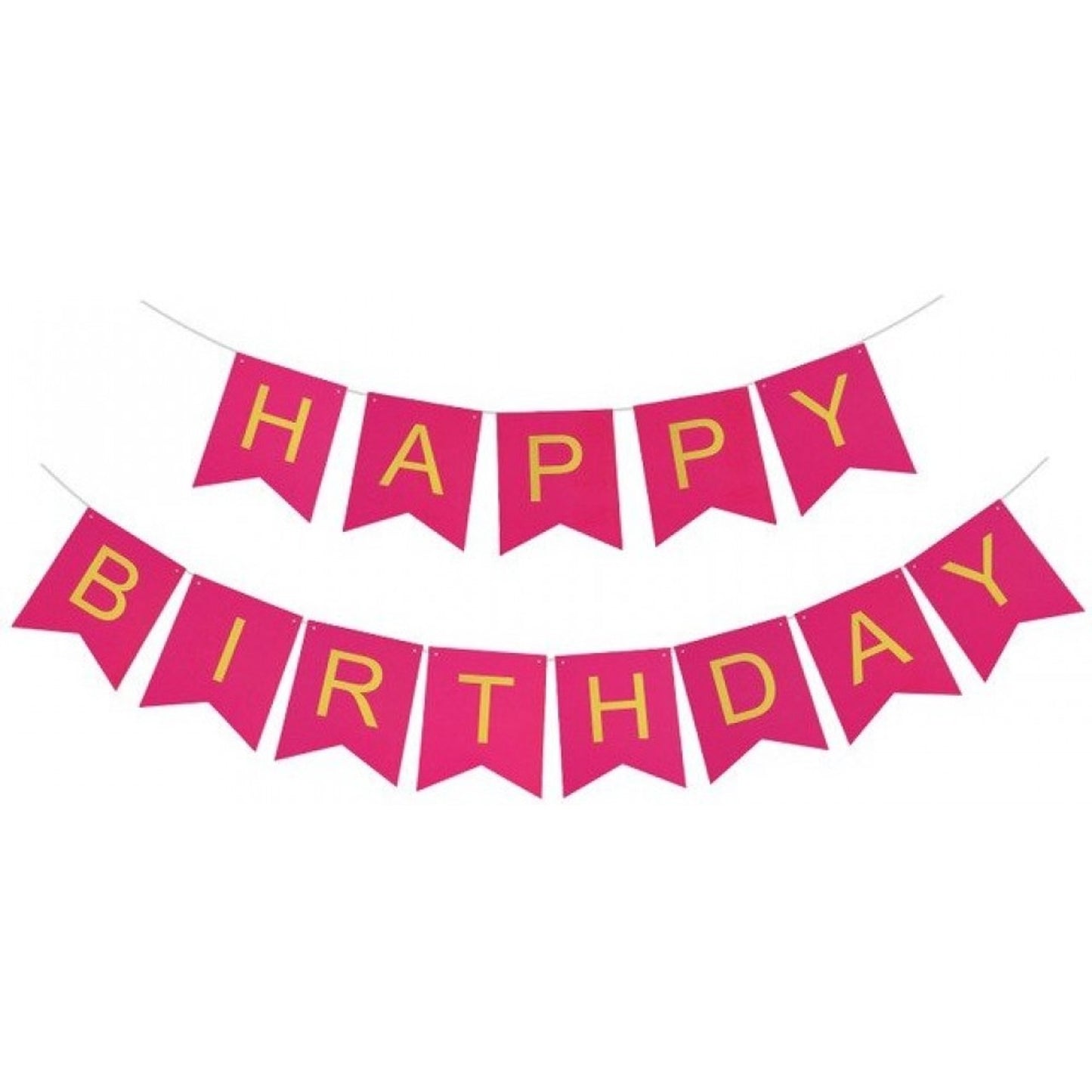 Rose Red Happy Birthday Party Banner