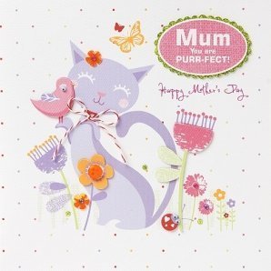 Mum Your Purrfect Mother's! day Card