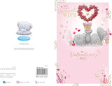 Bear With Heart Shaped Plant Wife Valentine's Day Card {DC}