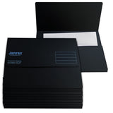 Pack of 10 Black Card Premium Foolscap Document Wallets