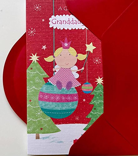 GRANDAUGHTER - CHRISTMAS XMAS MONEY GIFT PRESENT WALLET GREETING CARD - GIRL 