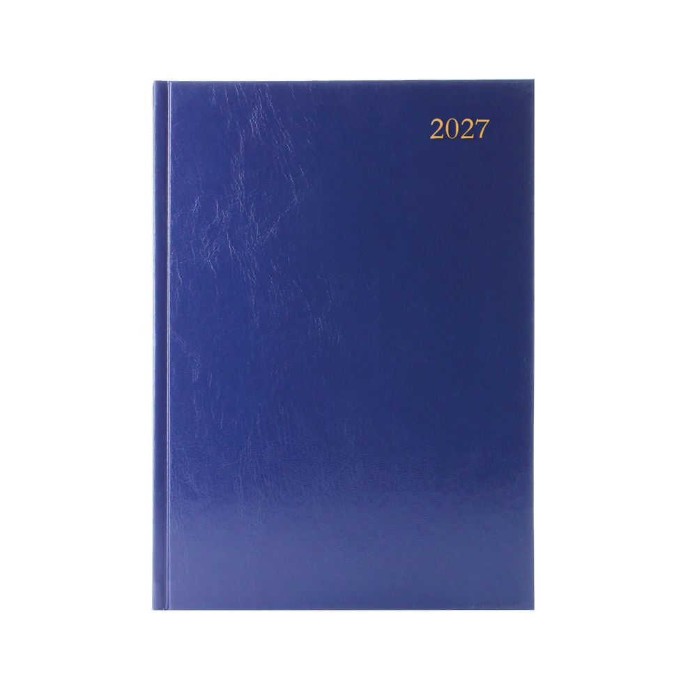 Janrax 2027 A4 Day Per Page Appointments Blue Desk Diary