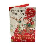 Especially For You Santa's Little Helper Christmas Card With Badge