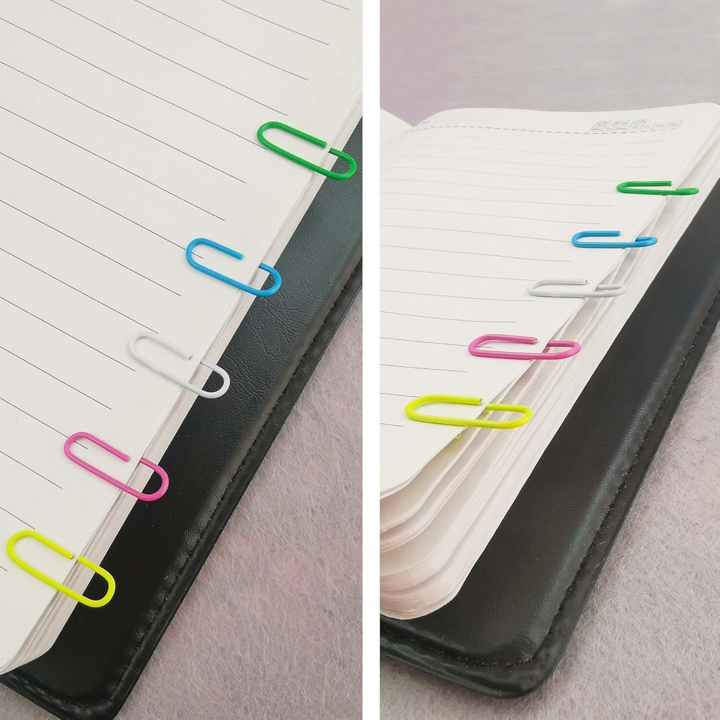 Pack of 100 Assorted Coloured 28mm Paper Clips in Hang Pack