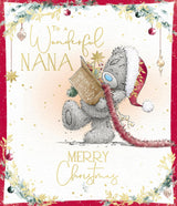 Bear With Box Of Decorations Wonderful Nana Christmas Card