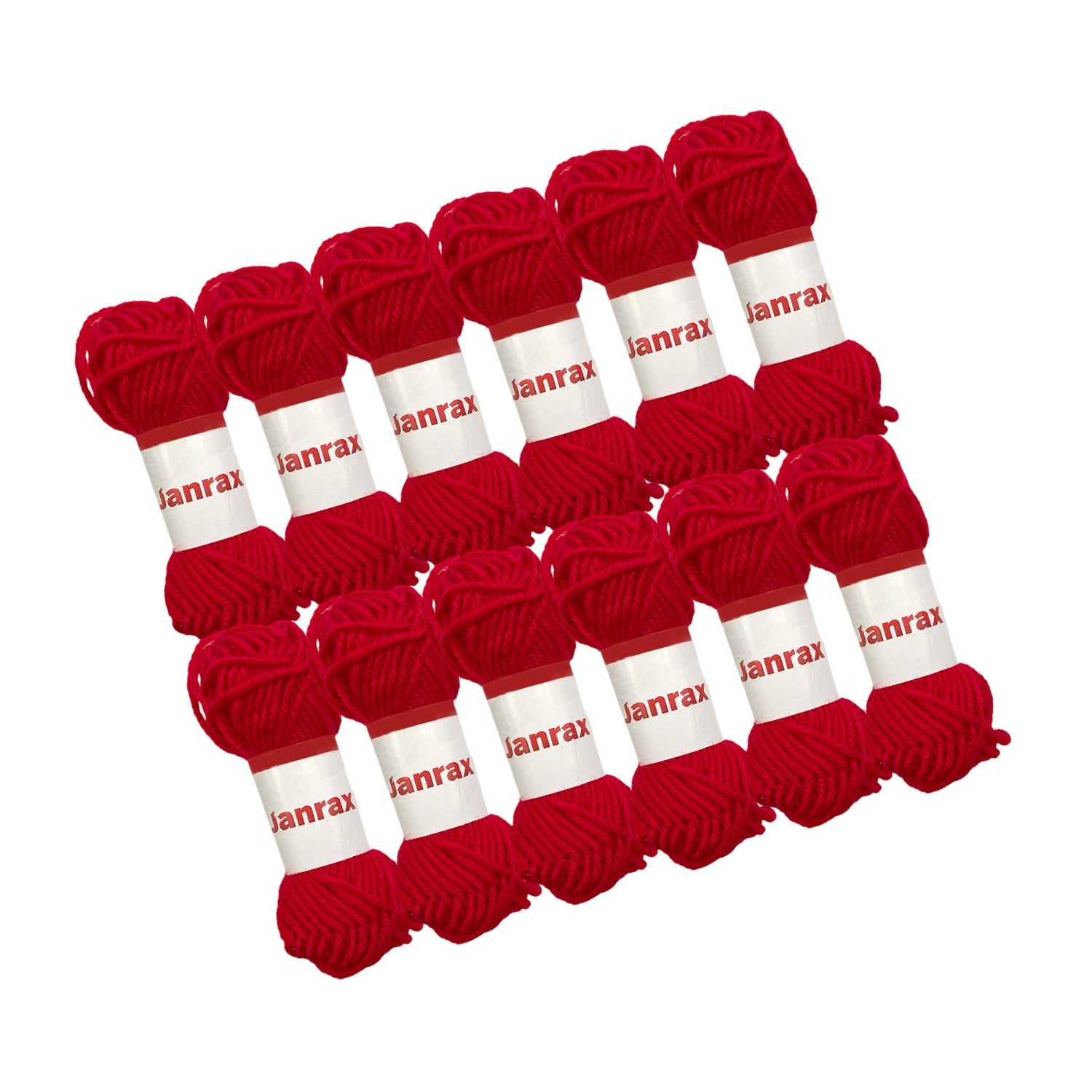 Red Acrylic Yarn Roll – 10g, 4 Strand 8 Ply Knitting Wool