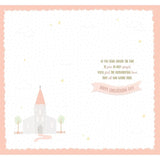 Pink Spire Church & Sentiment Verse Granddaughter Christening Congratulations Card