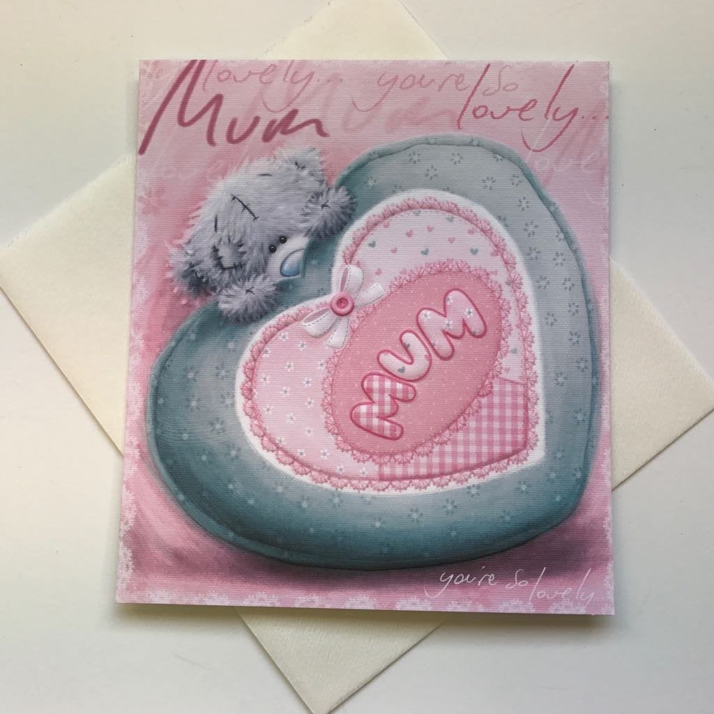 Lovely Mum Softly Drawn Me to You Bear Mothers Day Card 