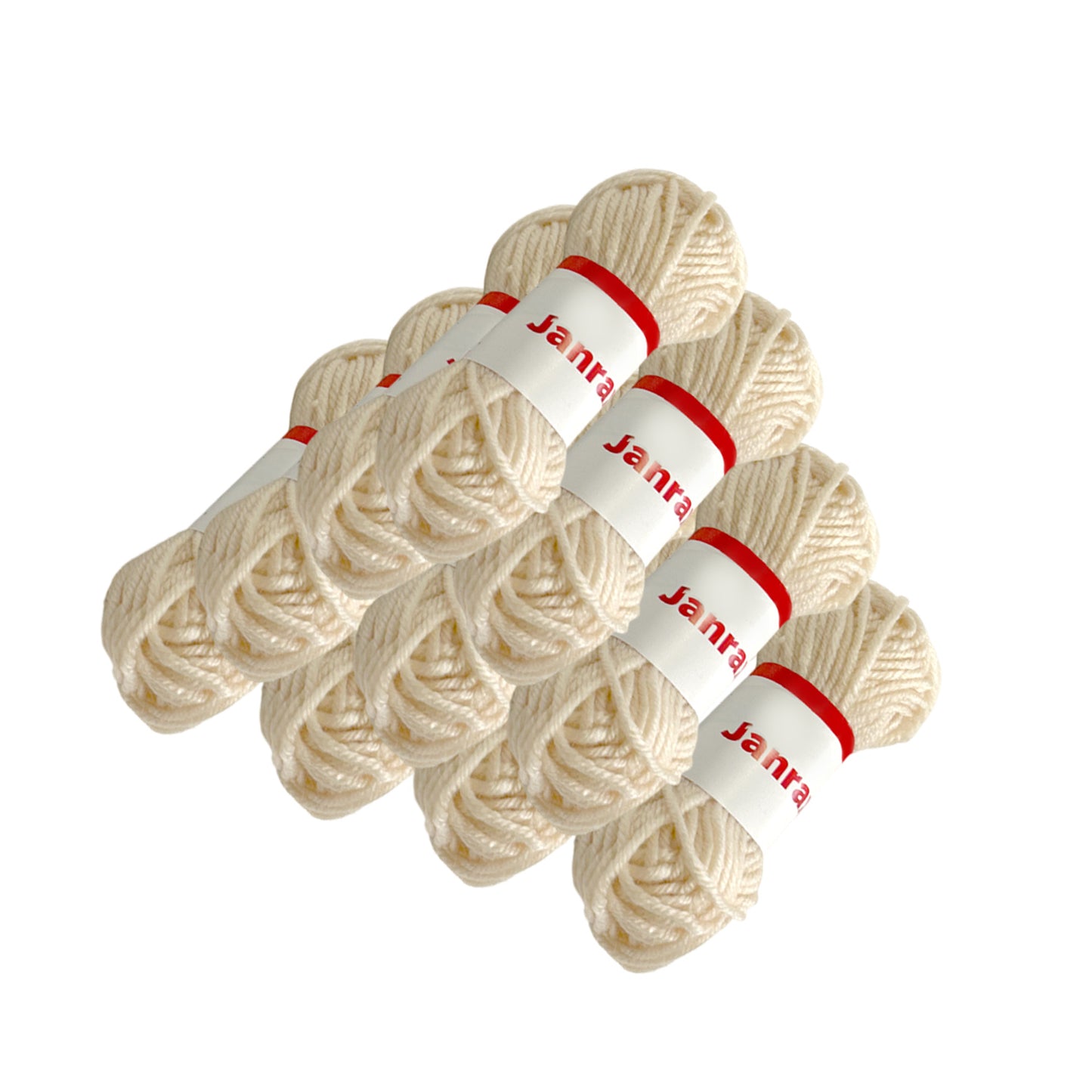 Beige Acrylic Yarn Roll – 10g, 4 Strand 8 Ply Knitting Wool