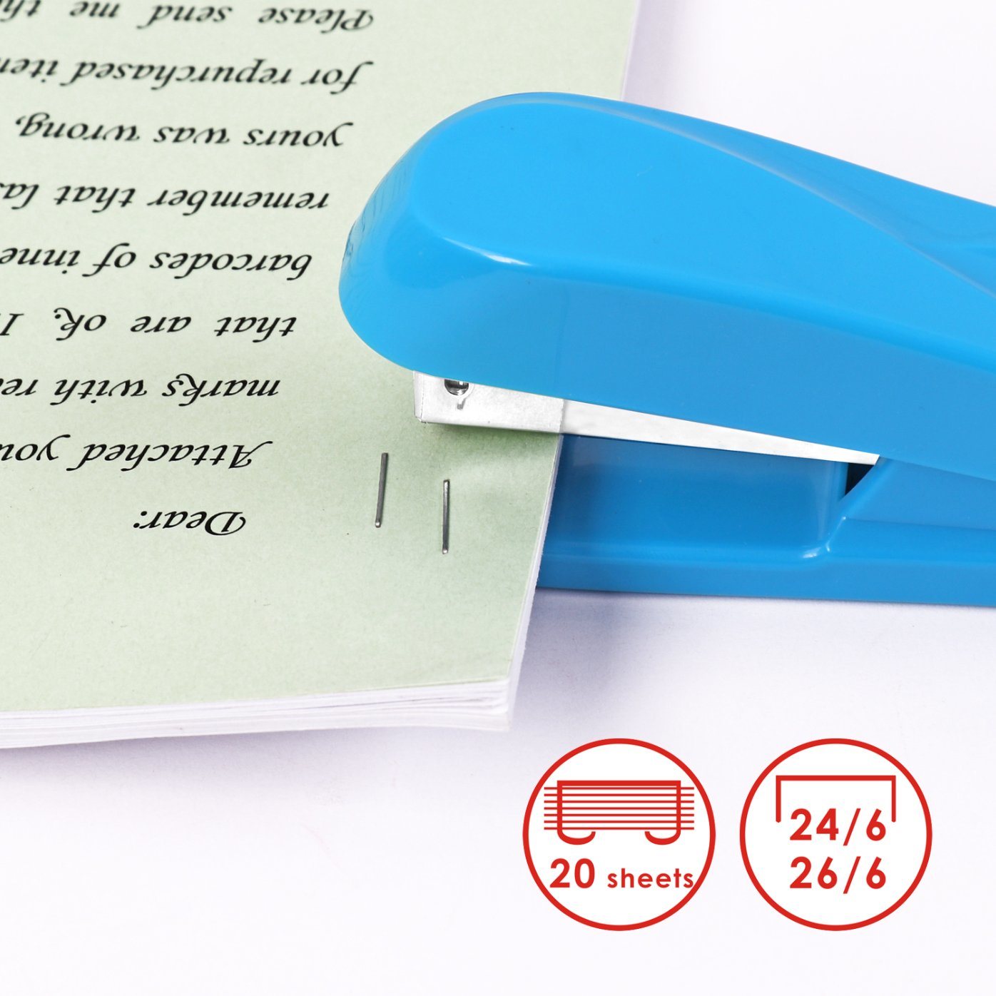 Lime Green 20 Sheet Small Stapler