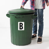 Waterproof Wheelie Bin Black Number 9 Sticker