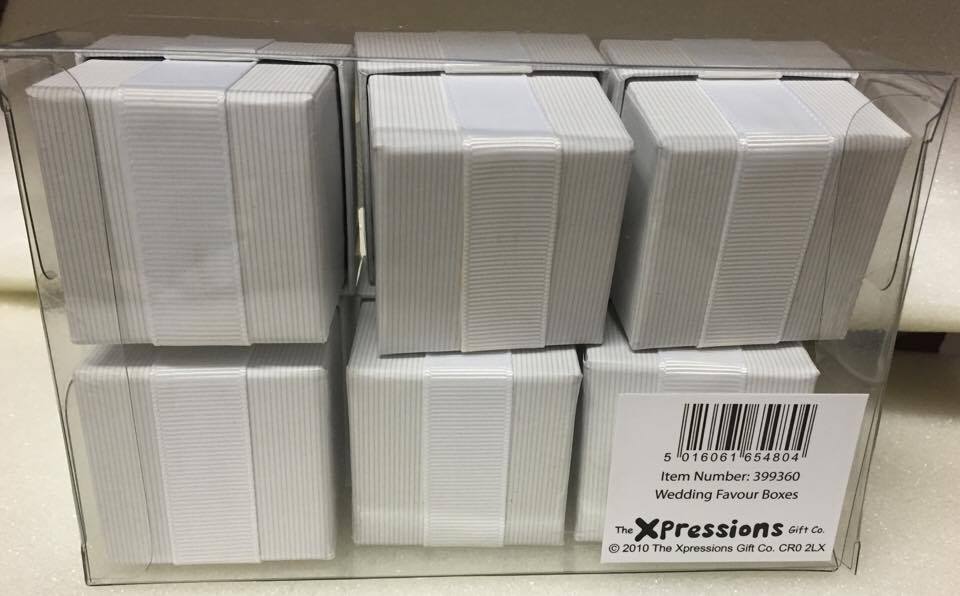 Xpressions Wedding Favour Boxes White Pack Of 6