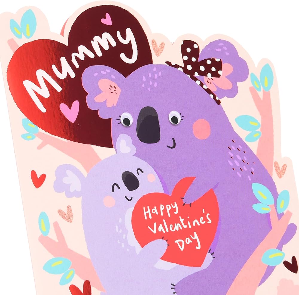 Cute Koalas Design Mummy Valentine's Day Card