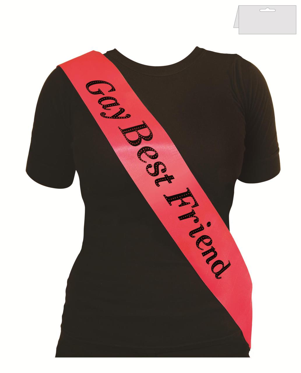 SASH HOT PINK GAY BEST FRIEND {DC}