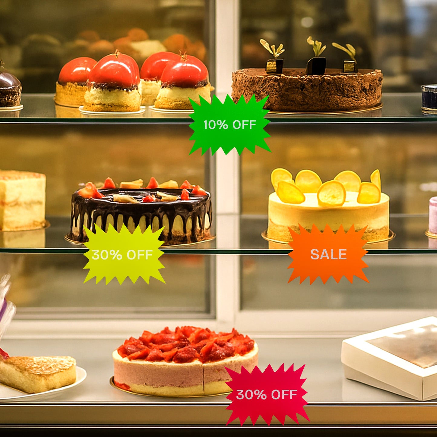 Pack of 60 Assorted Coloured Neon Fluorescent Flashes 100 x 75mm