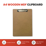 A4 Quality Wooden Clipboard with Hanging Hole
