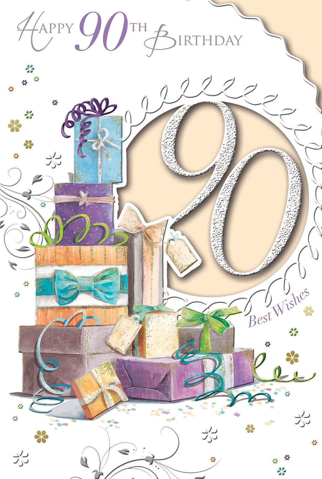 Best Wishes On 90th Birthday Gifts Design Open Celebrity Style Card