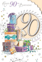 Best Wishes On 90th Birthday Gifts Design Open Celebrity Style Card