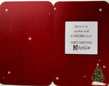 NANNIE Cute Bear With Christmas Tree Loveable Greeting Card 