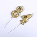 0 Number Gold-Plated Candle For Birthday Party